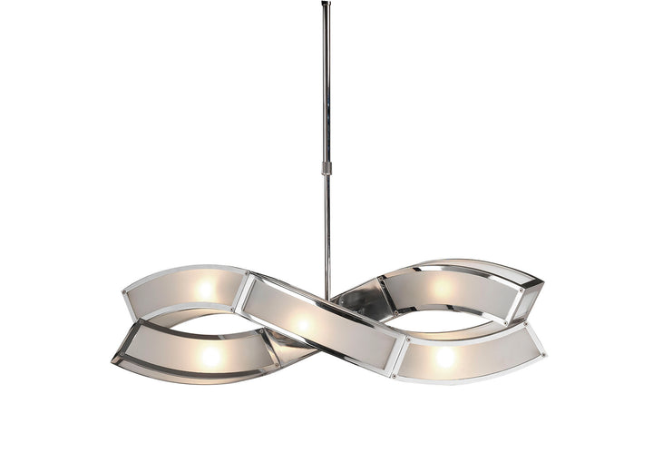 Mantra M0388 Duna E27 Pendant 2 Arm 6 Light Polished Chrome