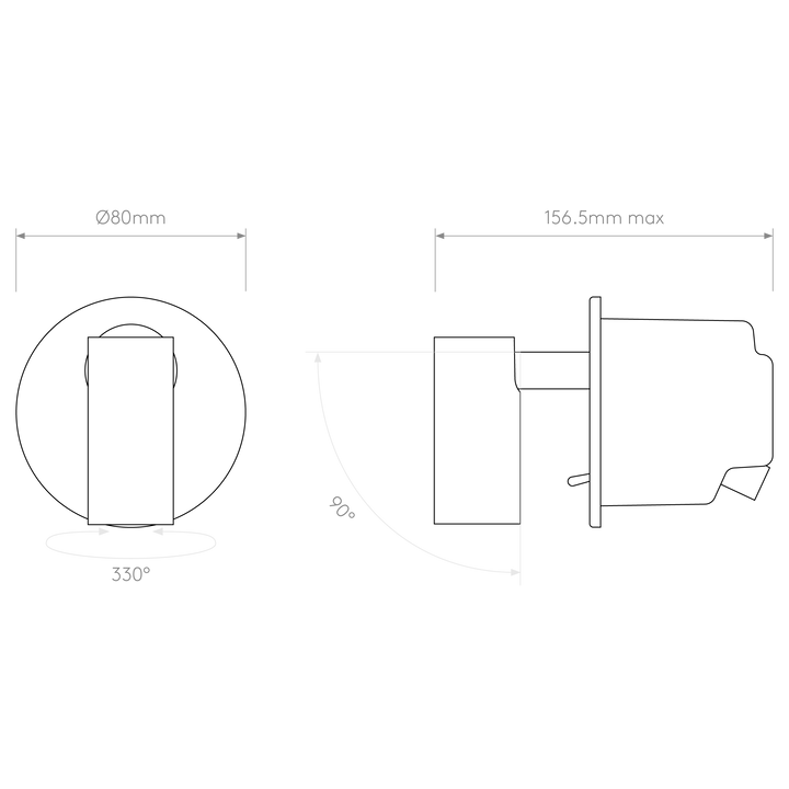 Astro 1407006 Micro Recess Switched LED Reading Light Matt White
