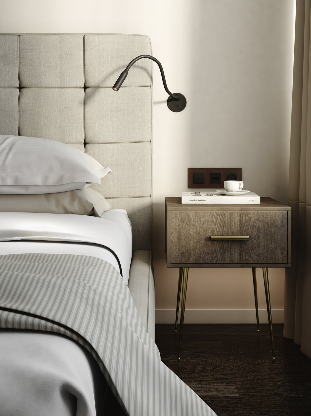 Astro 1435009 Lucca Recessed LED Reading Light Matt Black