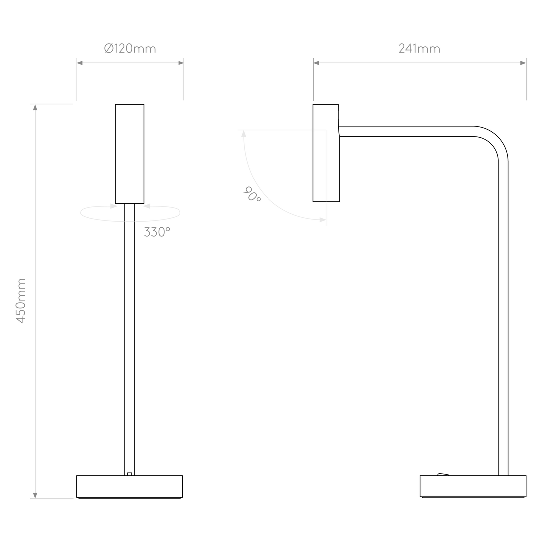 Astro 1058106 Enna Desk LED Table Lamp Matt Gold