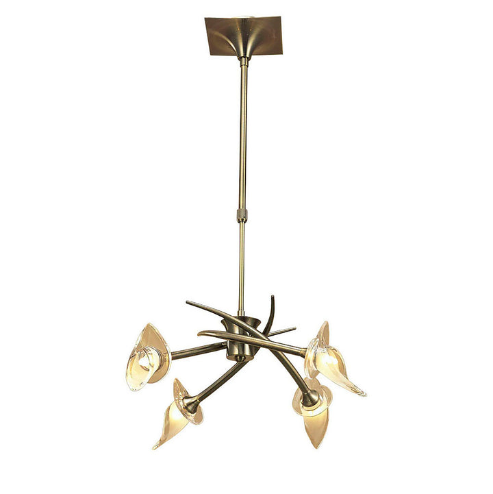 Mantra M0302AB Flavia Telescopic Pendant 4 Light