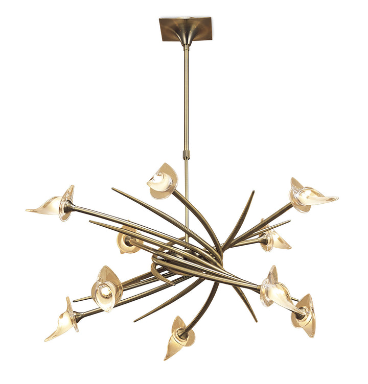 Mantra M0312AB Flavia Telescopic Pendant 10 Light