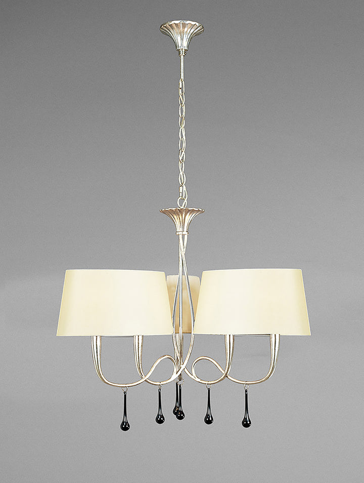 Mantra M0530/CS Paola Pendant 3 Arm 6 Light Silver Painted