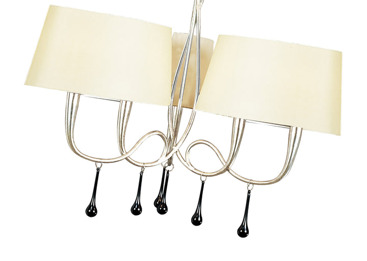 Mantra M0530/CS Paola Pendant 3 Arm 6 Light Silver Painted