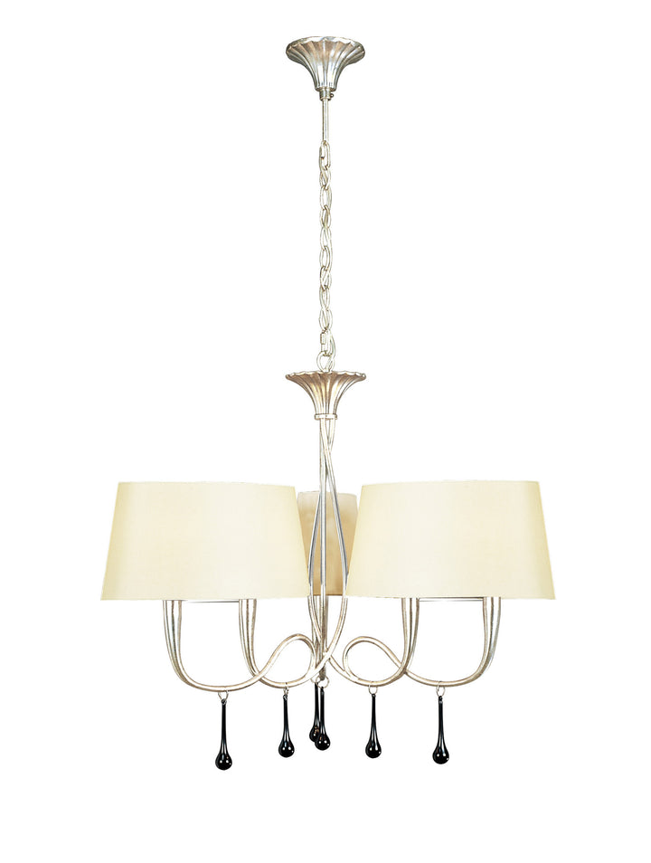 Mantra M0530/CS Paola Pendant 3 Arm 6 Light Silver Painted