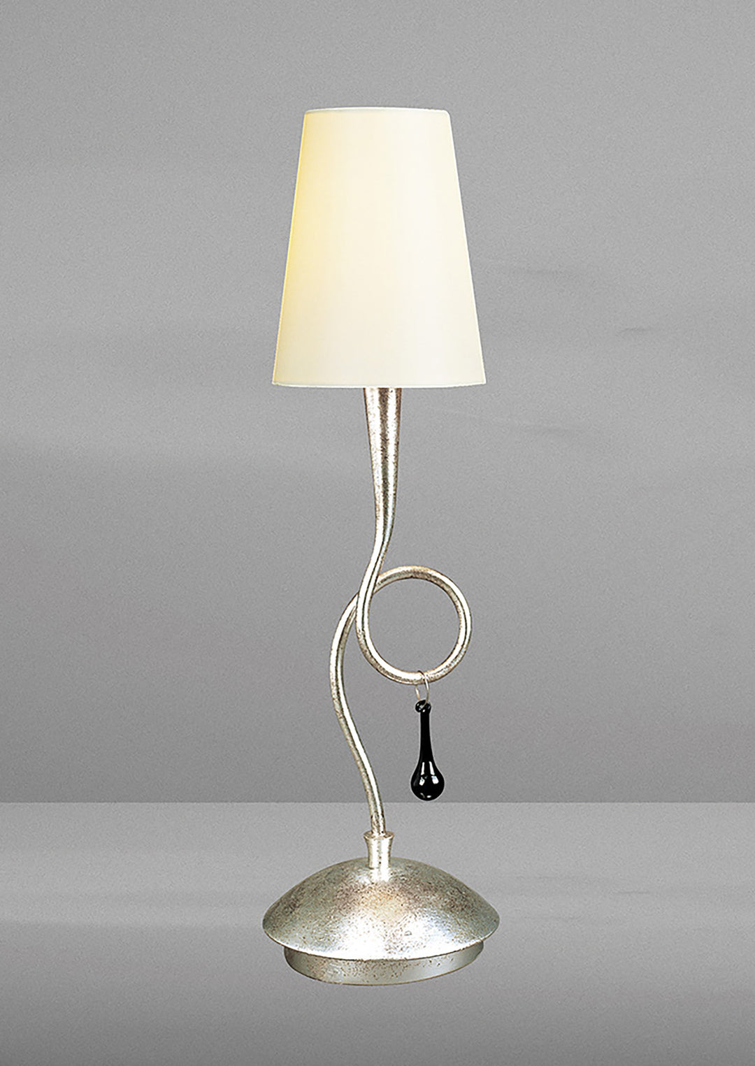 Mantra M0535/CS Paola Table Lamp 1 Light Silver Painted