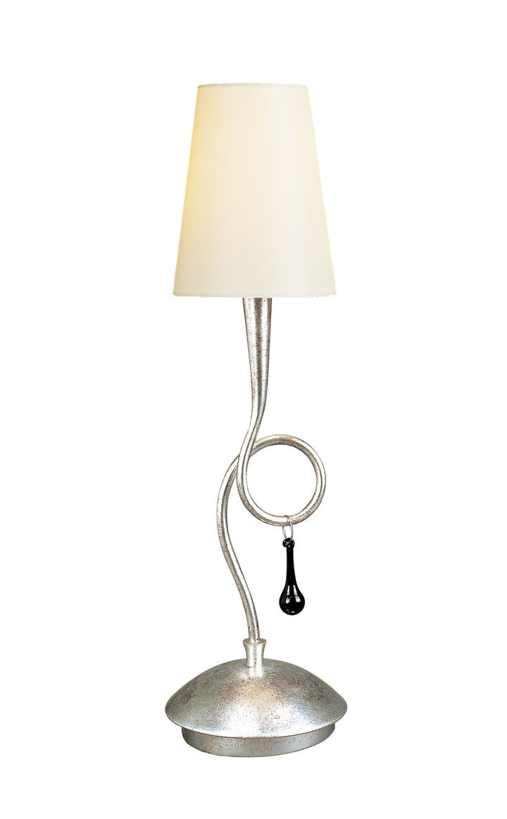 Mantra M0535/CS Paola Table Lamp 1 Light Silver Painted