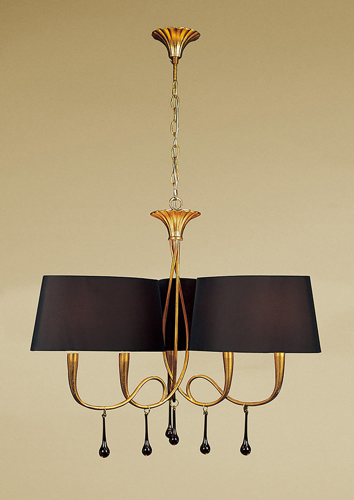 Mantra M0540/BS Paola Pendant 3 Arm 6 Light Gold Painted