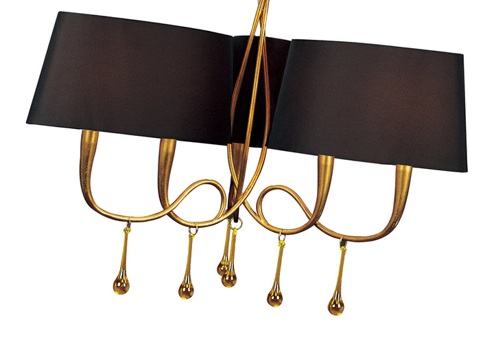 Mantra M0540/BS Paola Pendant 3 Arm 6 Light Gold Painted