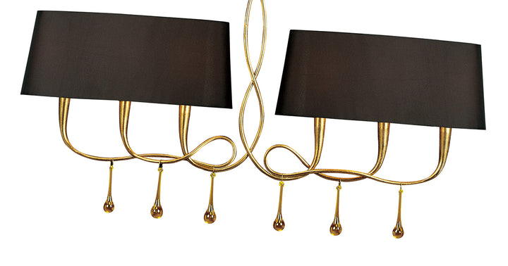 Mantra M0541/BS Paola Pendant 2 Arm 6 Light Gold Painted