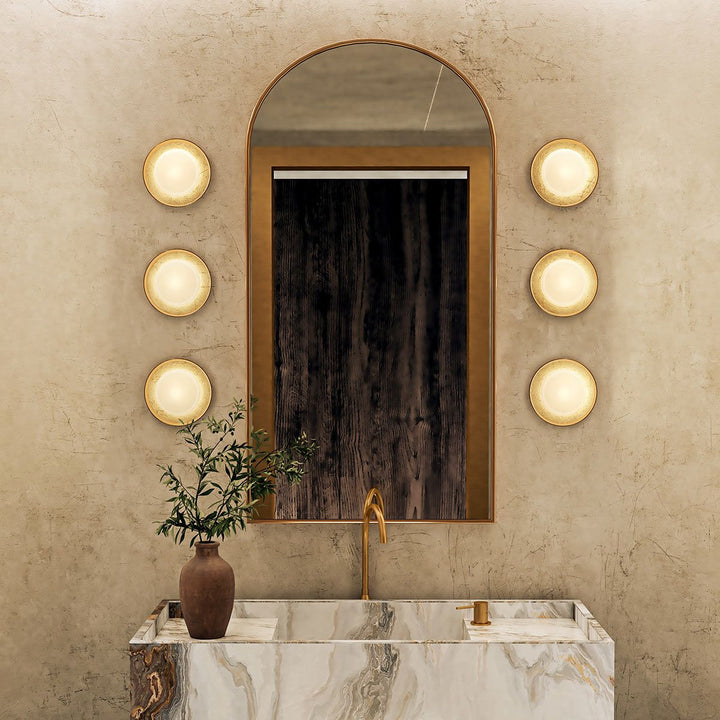 Quintiesse QN-ALONSO2-VBS-AR Alonso 2 Light LED Wall Light Vintage Brass