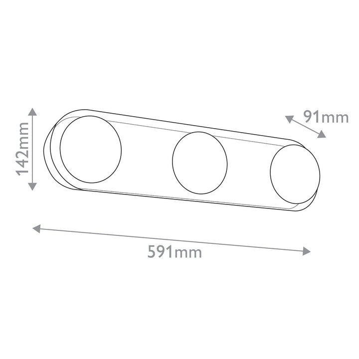 Quintiesse QN-ALONSO3-UBZ-AR Alonso 3 Light LED Wall Light Urban Bronze