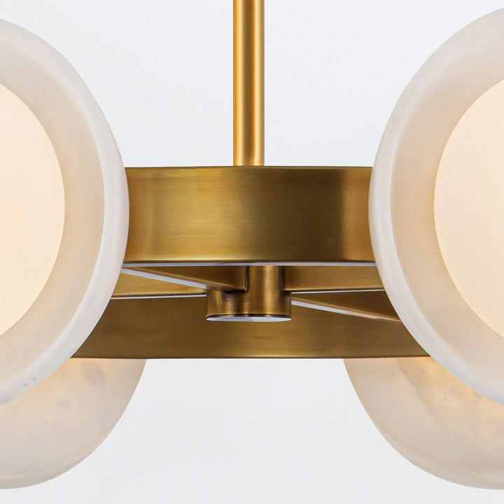 Quintiesse QN-ALONSO8-VBS-AR Alonso 8 Light LED Chandelier Pendant Vintage Brass