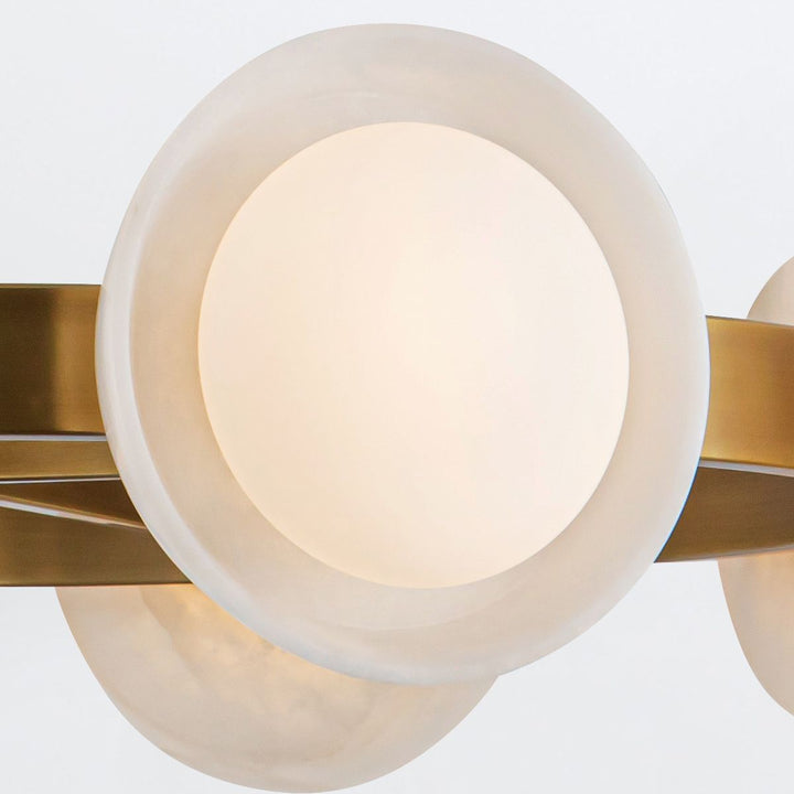 Quintiesse QN-ALONSO8-VBS-AR Alonso 8 Light LED Chandelier Pendant Vintage Brass