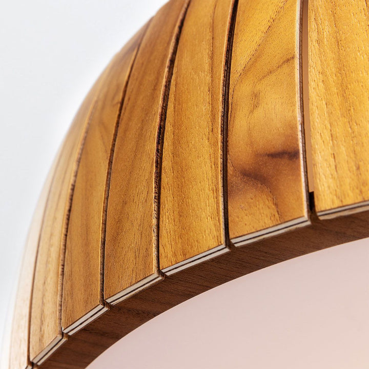 Quintiesse QN-BARREL-F-LED-50-TEAK Barrel LED Flush Mount Teak