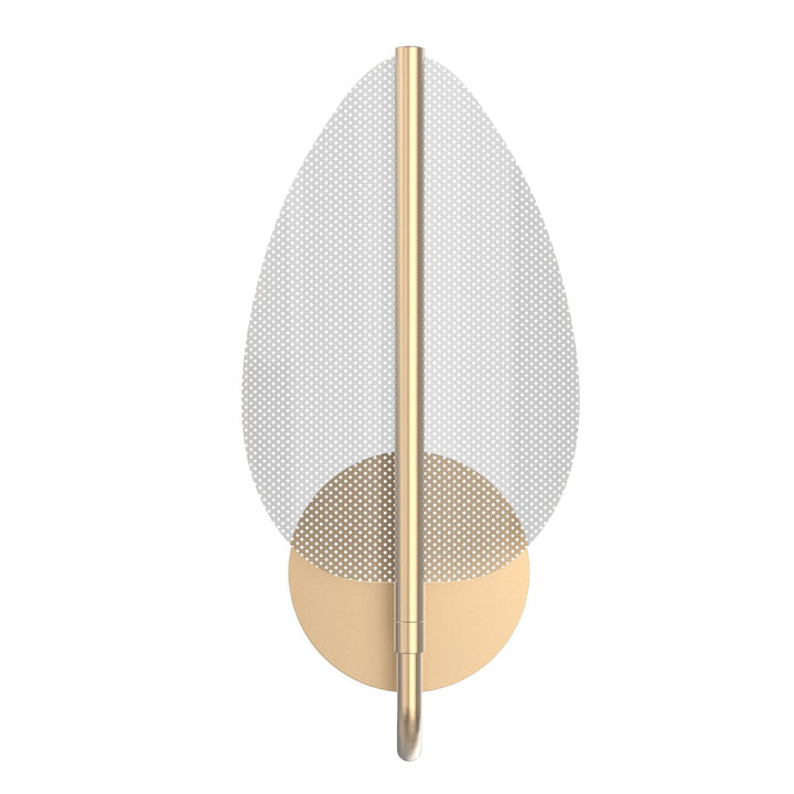 Quintiesse QN-FLORIANA-1W-NBR Floriana 1 Leaf LED Wall Light Natural Brass