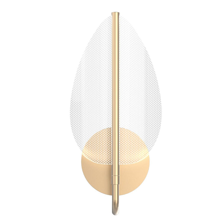 Quintiesse QN-FLORIANA-1W-NBR Floriana 1 Leaf LED Wall Light Natural Brass