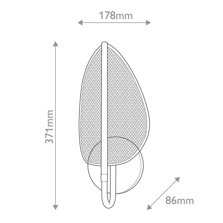 Quintiesse QN-FLORIANA-1W-NBR Floriana 1 Leaf LED Wall Light Natural Brass