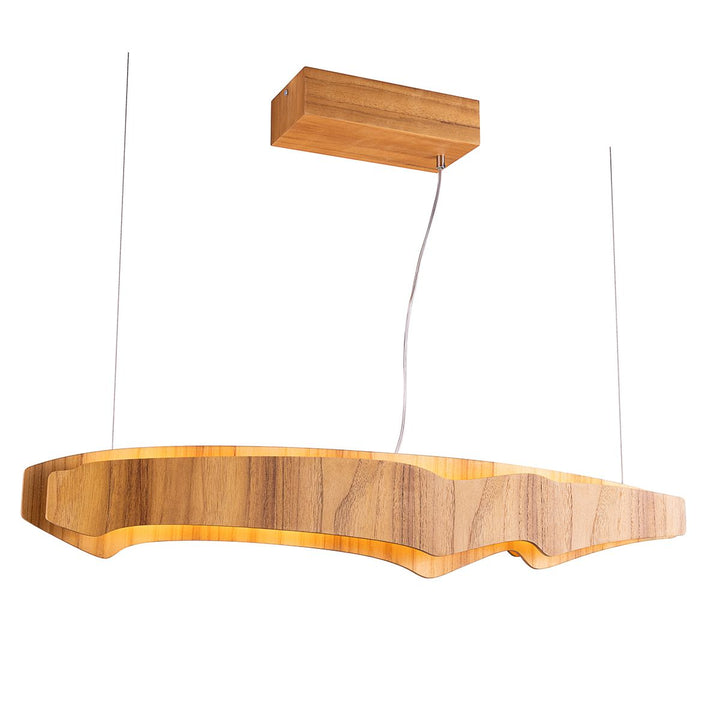 Quintiesse QN-HORIZON-LED-LP-100-TEAK Horizon LED Linear Pendant Teak