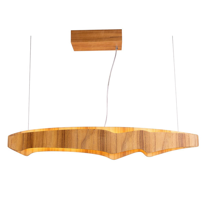 Quintiesse QN-HORIZON-LED-LP-100-TEAK Horizon LED Linear Pendant Teak