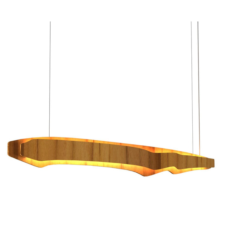Quintiesse QN-HORIZON-LED-LP-140-TEAK Horizon LED Linear Pendant Teak