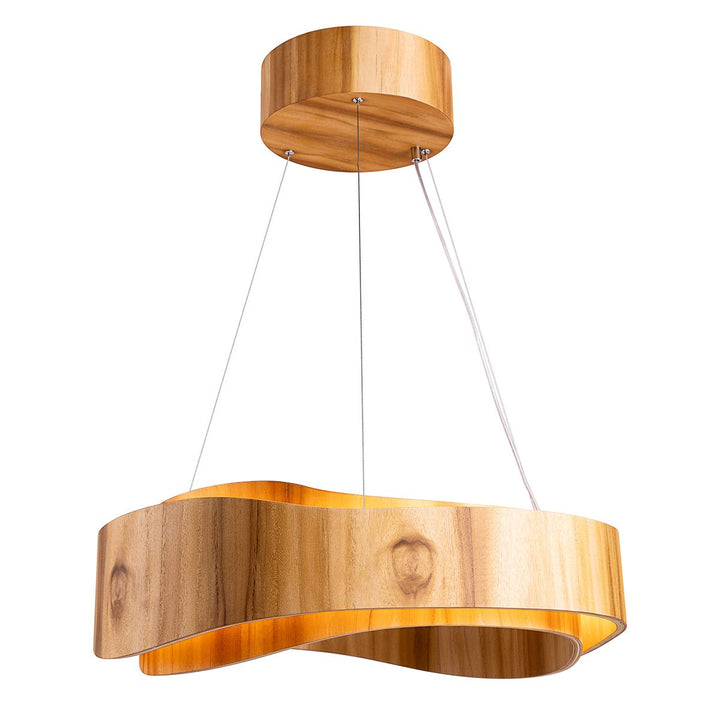 Quintiesse QN-HORIZON-RING-LED-60-TEAK Horizon LED Large Ring Pendant Teak