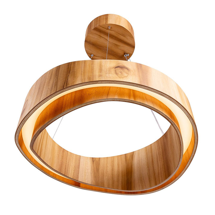 Quintiesse QN-HORIZON-RING-LED-60-TEAK Horizon LED Large Ring Pendant Teak