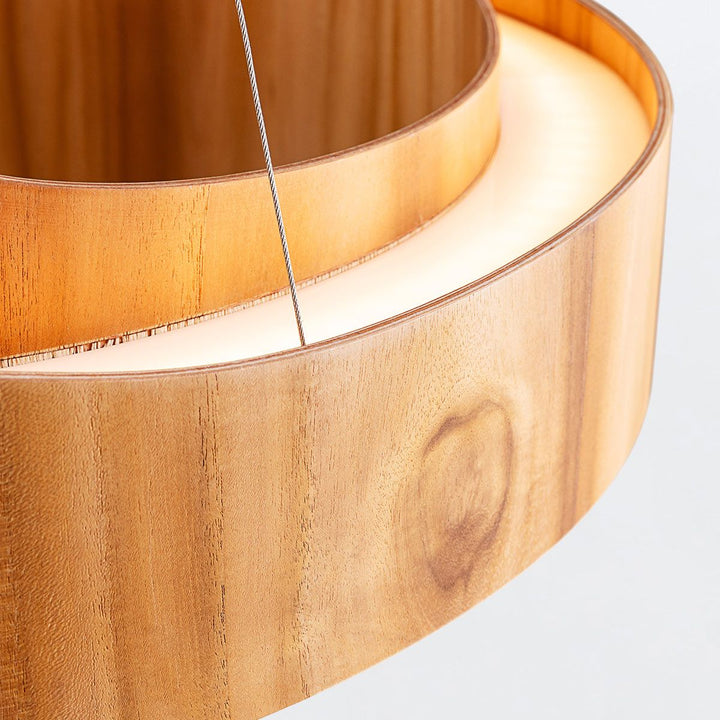 Quintiesse QN-HORIZON-RING-LED-60-TEAK Horizon LED Large Ring Pendant Teak