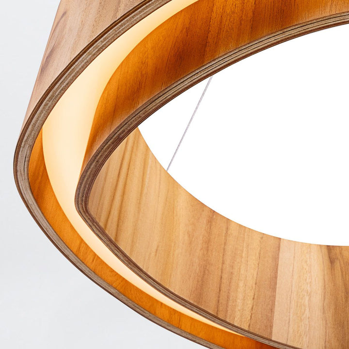 Quintiesse QN-HORIZON-RING-LED-60-TEAK Horizon LED Large Ring Pendant Teak