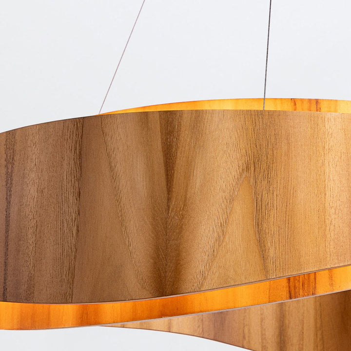 Quintiesse QN-HORIZON-RING-LED-80-TEAK Horizon LED Medium Ring Pendant Teak