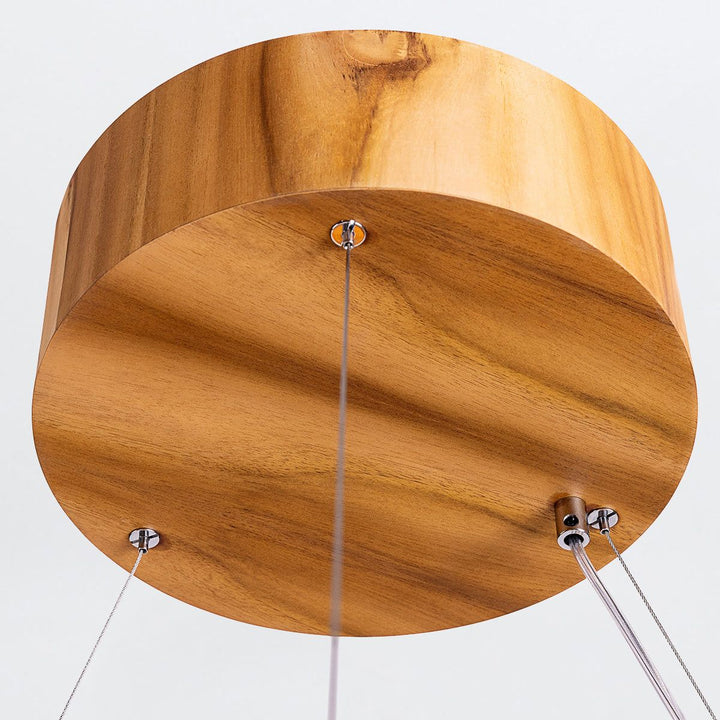 Quintiesse QN-HORIZON-RING-LED-80-TEAK Horizon LED Medium Ring Pendant Teak