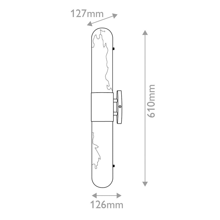 Quintiesse QN-IBIZA-L-HB Ibiza Bathroom Large LED Wall Light Heritage Brass