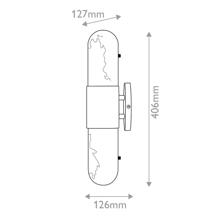 Quintiesse QN-IBIZA-M-HB Ibiza Bathroom Medium LED Wall Light Heritage Brass