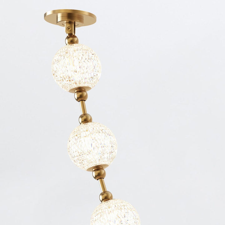 Quintiesse QN-MARNI-16P-292-NBR Marni 16 Head LED Pendant Natural Brass