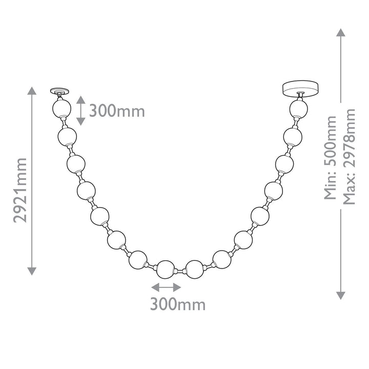 Quintiesse QN-MARNI-16P-292-NBR Marni 16 Head LED Pendant Natural Brass