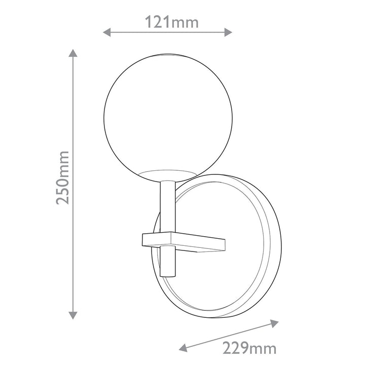 Quintiesse QN-MARNI-1WB-NBR Marni LED Wall Light Natural Brass
