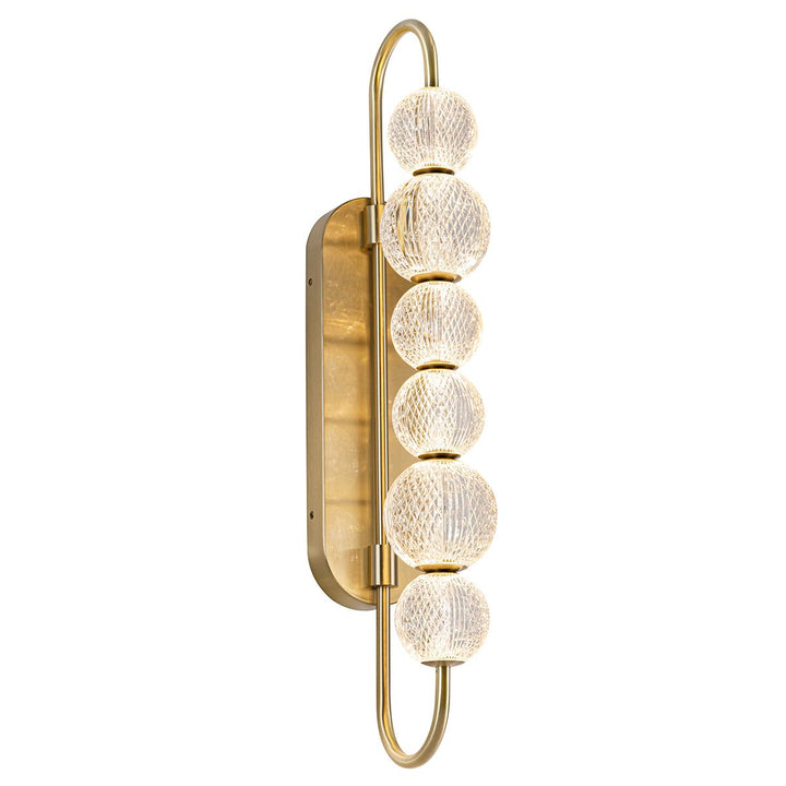 Quintiesse QN-MARNI-6WB-NBR Marni 6 Head LED Wall Light Natural Brass