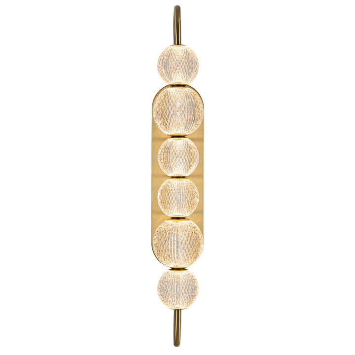 Quintiesse QN-MARNI-6WB-NBR Marni 6 Head LED Wall Light Natural Brass