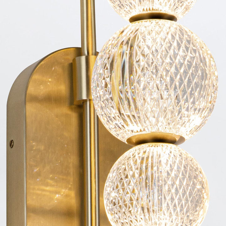 Quintiesse QN-MARNI-6WB-NBR Marni 6 Head LED Wall Light Natural Brass
