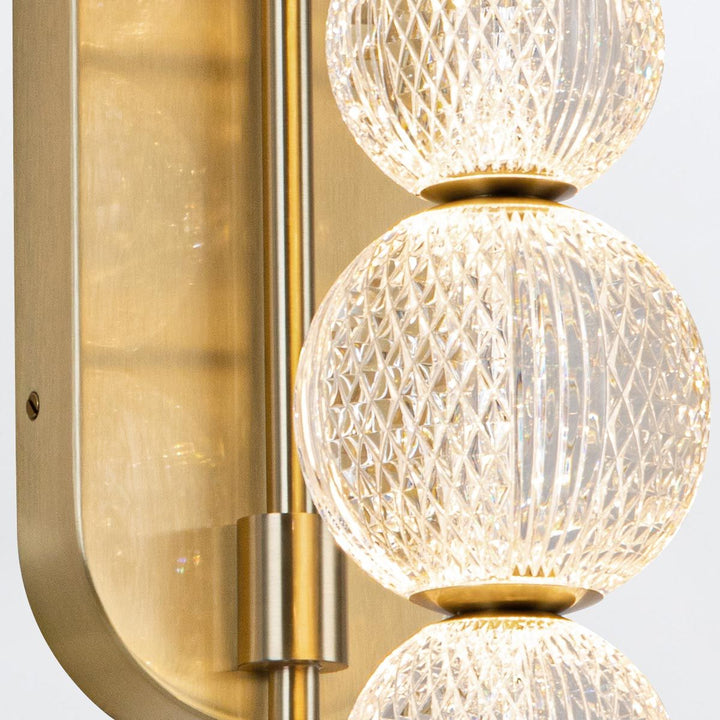 Quintiesse QN-MARNI-6WB-NBR Marni 6 Head LED Wall Light Natural Brass