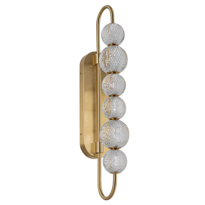 Quintiesse QN-MARNI-6WB-NBR Marni 6 Head LED Wall Light Natural Brass