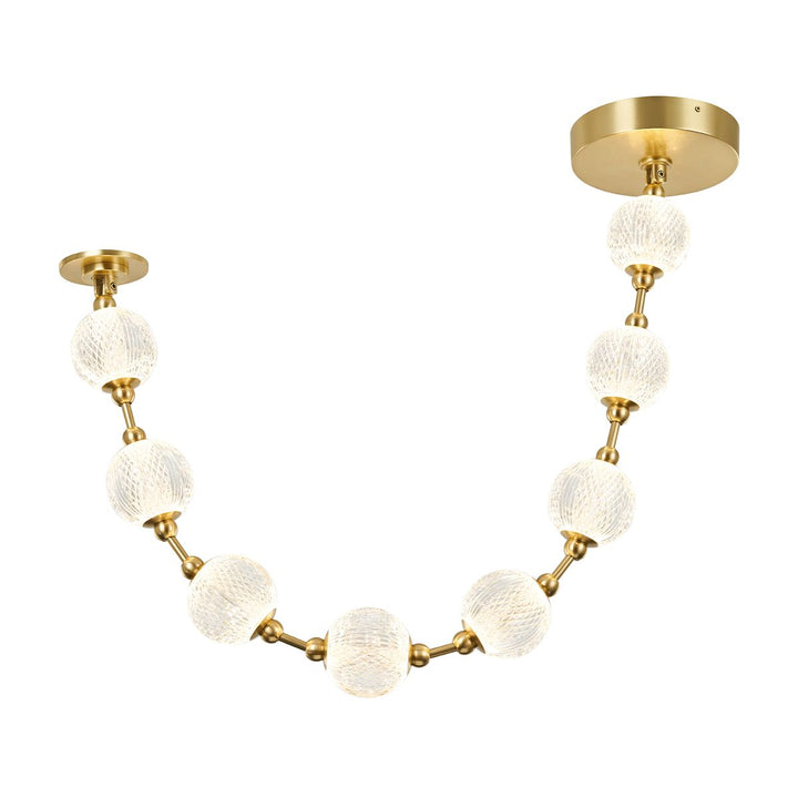 Quintiesse QN-MARNI-8P-148-NBR Marni 8 Head LED Pendant Natural Brass