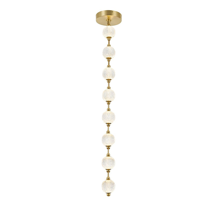 Quintiesse QN-MARNI-8P-148-NBR Marni 8 Head LED Pendant Natural Brass