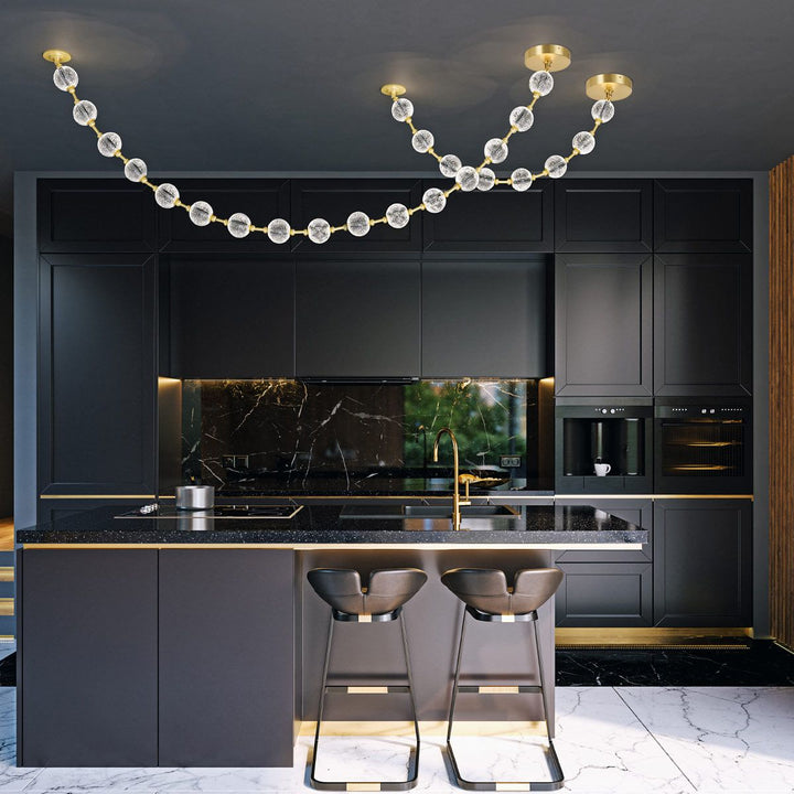 Quintiesse QN-MARNI-8P-148-NBR Marni 8 Head LED Pendant Natural Brass