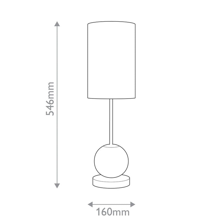 Quintiesse QN-MARNI-TL-M-NBR Marni Medium LED Table Lamp Natural Brass