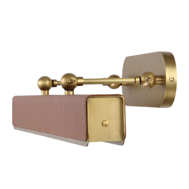 Quintiesse QN-VALISE-PL-L-VBS-CL Valise Picture Large LED Picture Light Vintage Brass/Cognac Leather