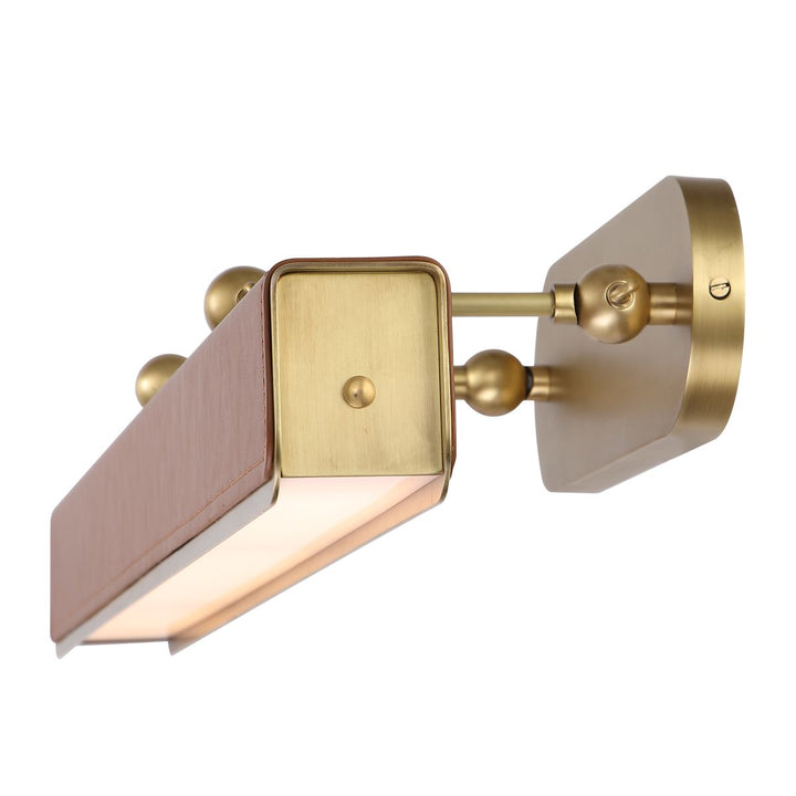 Quintiesse QN-VALISE-PL-L-VBS-CL Valise Picture Large LED Picture Light Vintage Brass/Cognac Leather