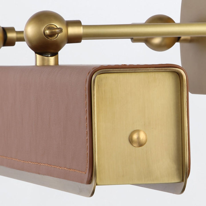 Quintiesse QN-VALISE-PL-L-VBS-CL Valise Picture Large LED Picture Light Vintage Brass/Cognac Leather