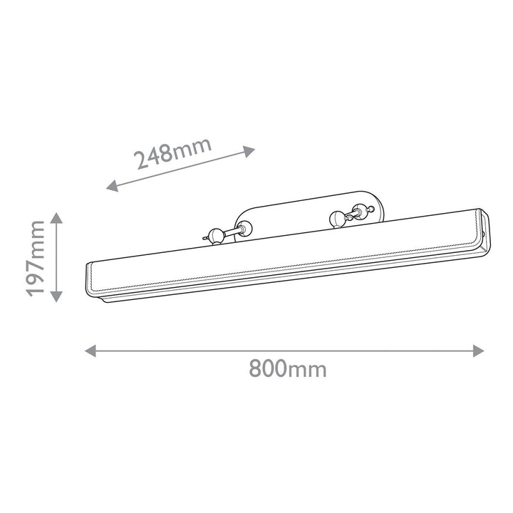 Quintiesse QN-VALISE-PL-L-VBS-CL Valise Picture Large LED Picture Light Vintage Brass/Cognac Leather