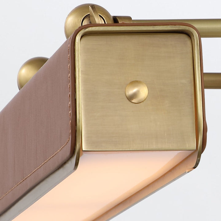 Quintiesse QN-VALISE-PL-M-VBS-CL Valise Picture Medium LED Picture Light Vintage Brass/Cognac Leather